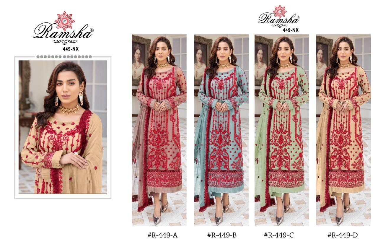 RAMSHA R 449 C PAKISTANI SUIT SINGLE PIECE IN SURAT