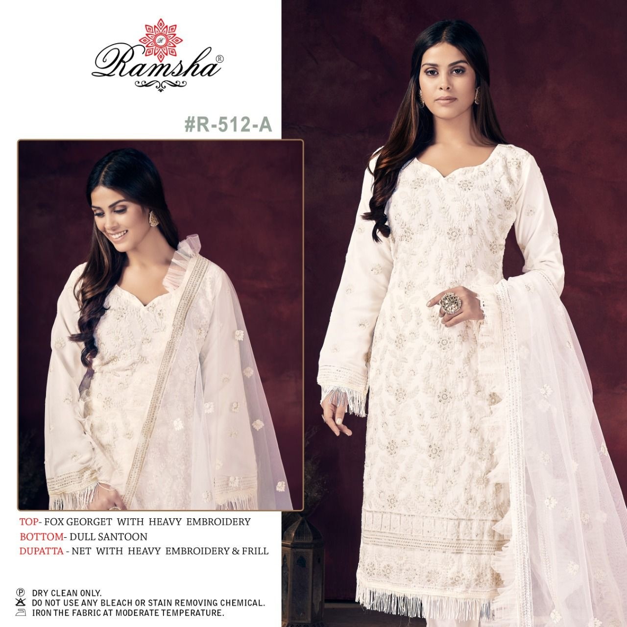 RAMSHA R 512 A PAKISTANI SUIT WITH PRICE