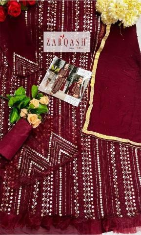 ZARQASH Z 2118 A TO Z 2118 D SANA SAFINAZ VOL 4 PAKISTANI SUITS WHOLESALER