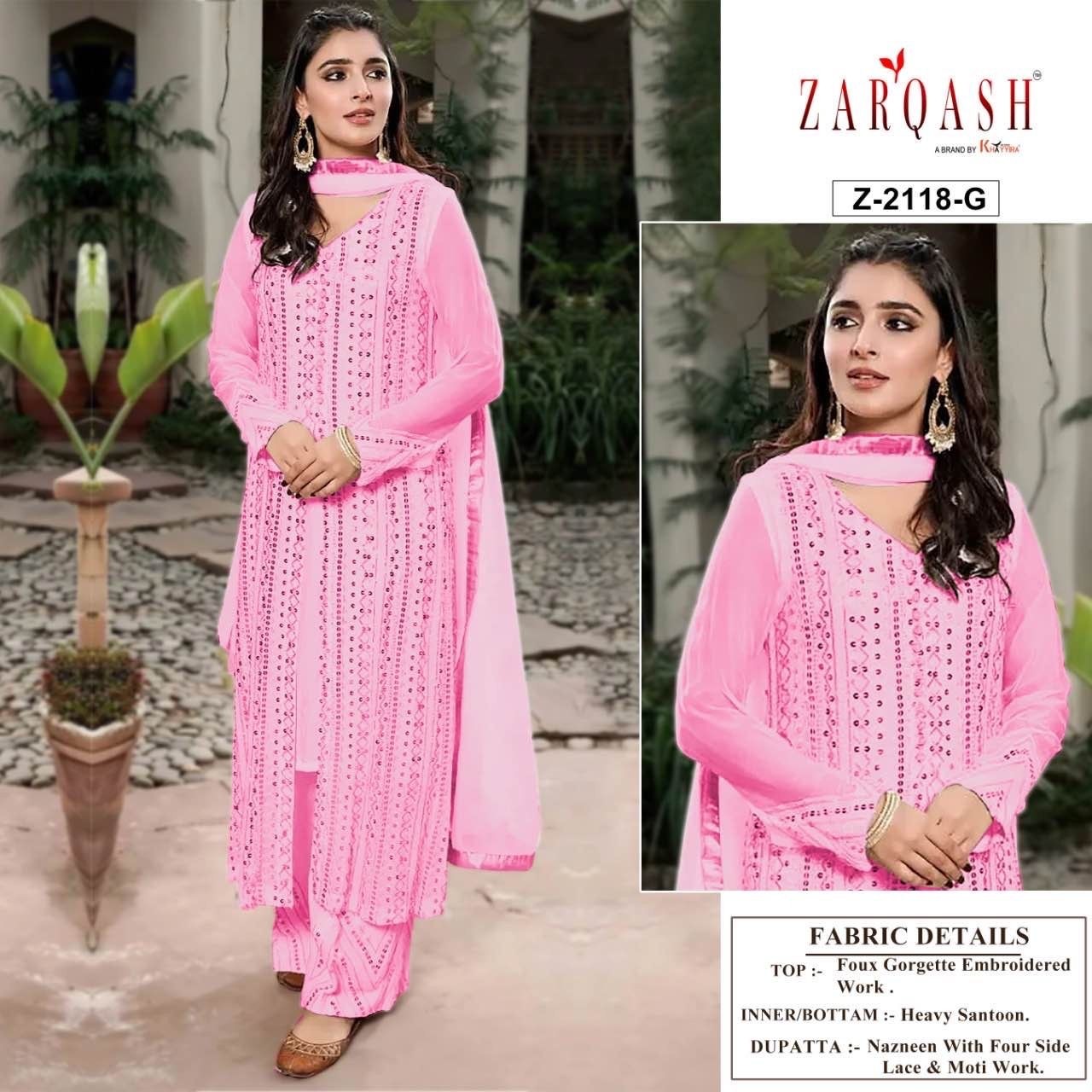 ZARQASH Z 2118 E TO Z 2118 H SANA SAFINAZ VOL 4 PAKISTANI SUITS WHOLESALER SINGLE