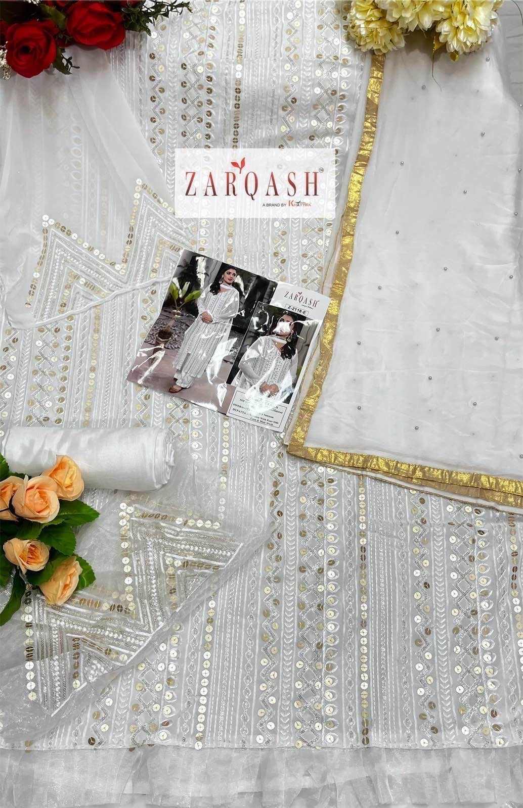 ZARQASH Z 2118 E TO Z 2118 H SANA SAFINAZ VOL 4 PAKISTANI SUITS WHOLESALER SINGLE