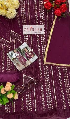 ZARQASH Z 2118 A TO Z 2118 D SANA SAFINAZ VOL 4 PAKISTANI SUITS WHOLESALER