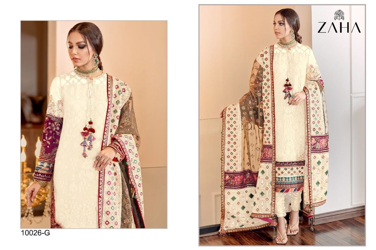 ZAHA 10026 G CHANTELLE VOL 2 SALWAR SUITS EMBROIDERED SURAT