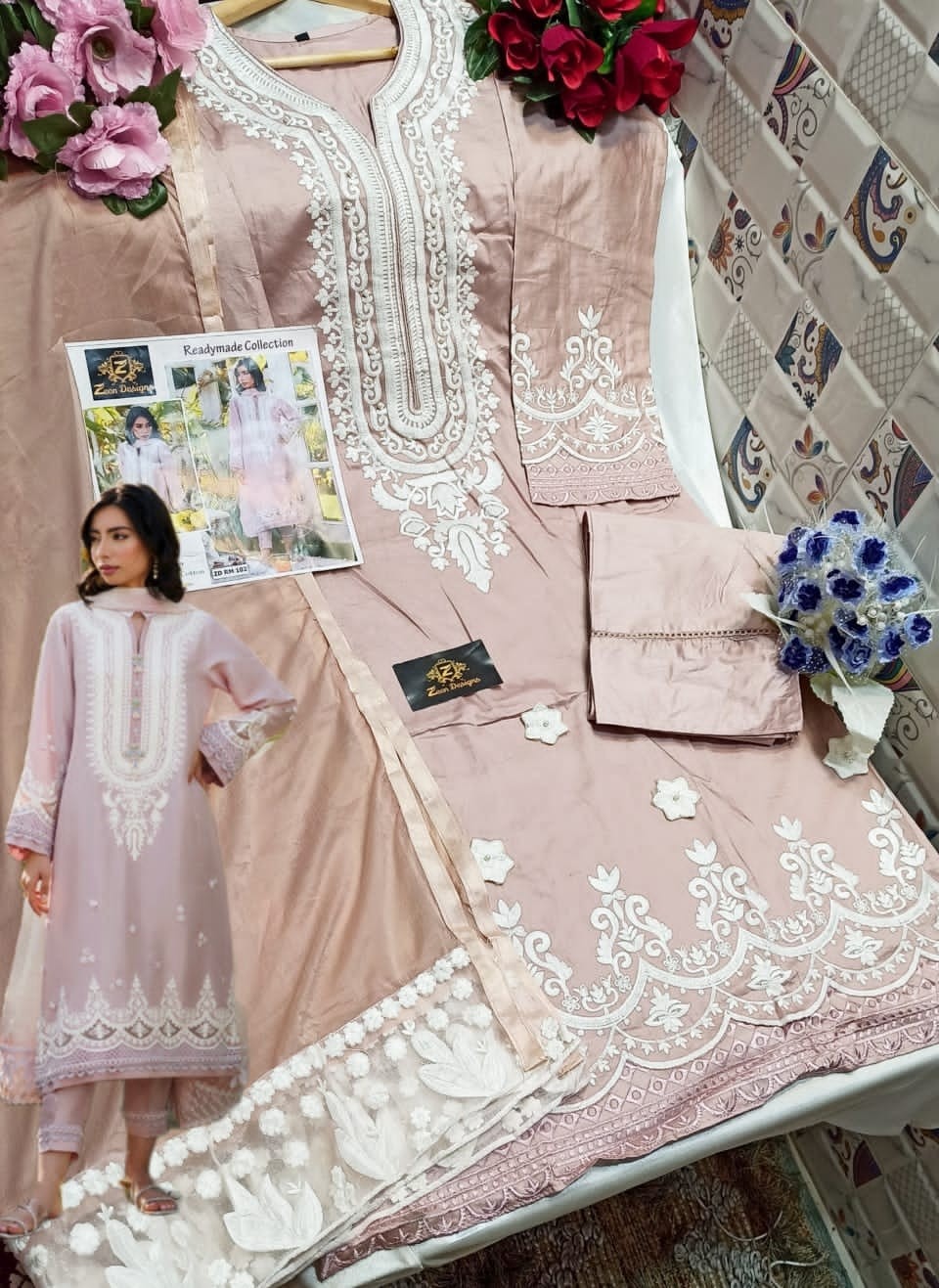 ZEEN DESIGNS MELINA ZD RM 102 PAKISTANI KURTIS COLLECTION