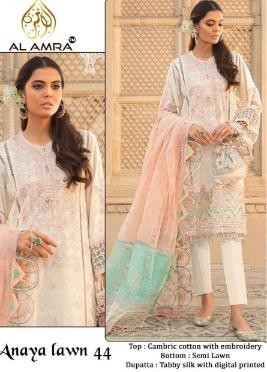 AL AMRA ANAYA LAWN 44 CAMBRIC COTTON PAKISTANI DRESS