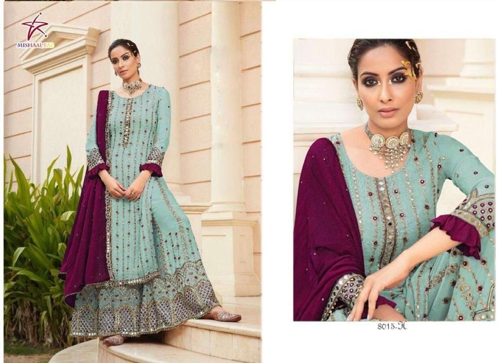 MISHAAL FAB 8015 HIT COLLECTION PAKISTANI SUITS