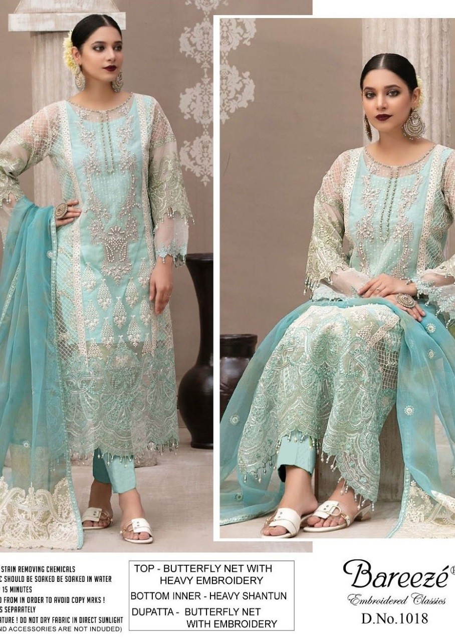 BAREEZE 1018 PAKISTANI DESIGNER SUITS