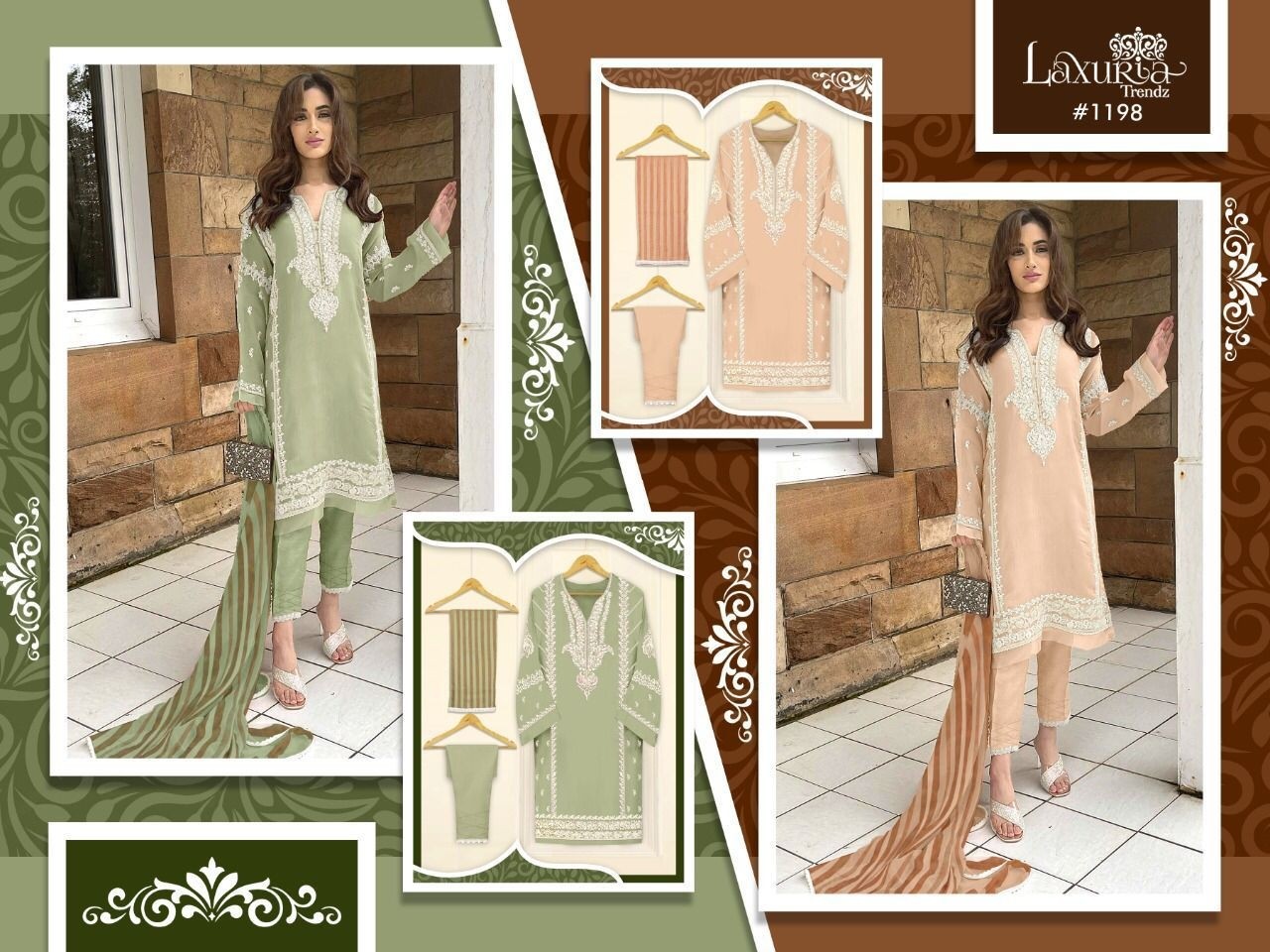 LAXURIA TRENDZ 1198 GREEN SINGLE KURTIS