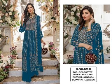 KALEESHA FASHION KF 121 TO 121 E PAKISTANI DRESSES SINGLE