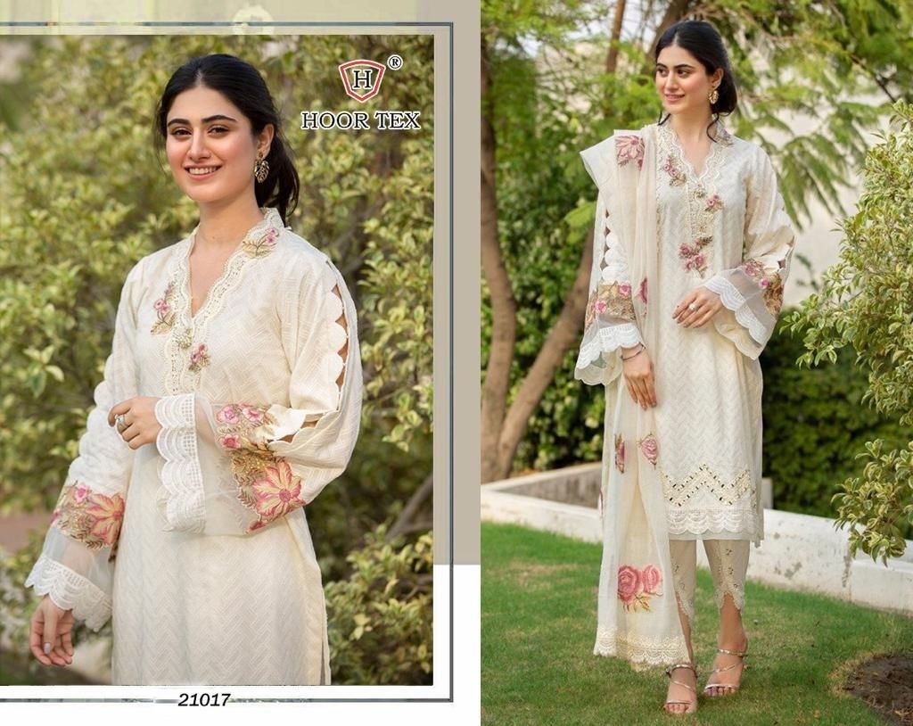HOOR TEX 21017 LAWN COTTON PAKISTANI SUITS