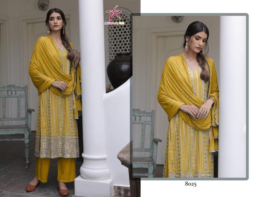MISHAAL FAB 8025 A TO 8025 F SALWAR SUITS