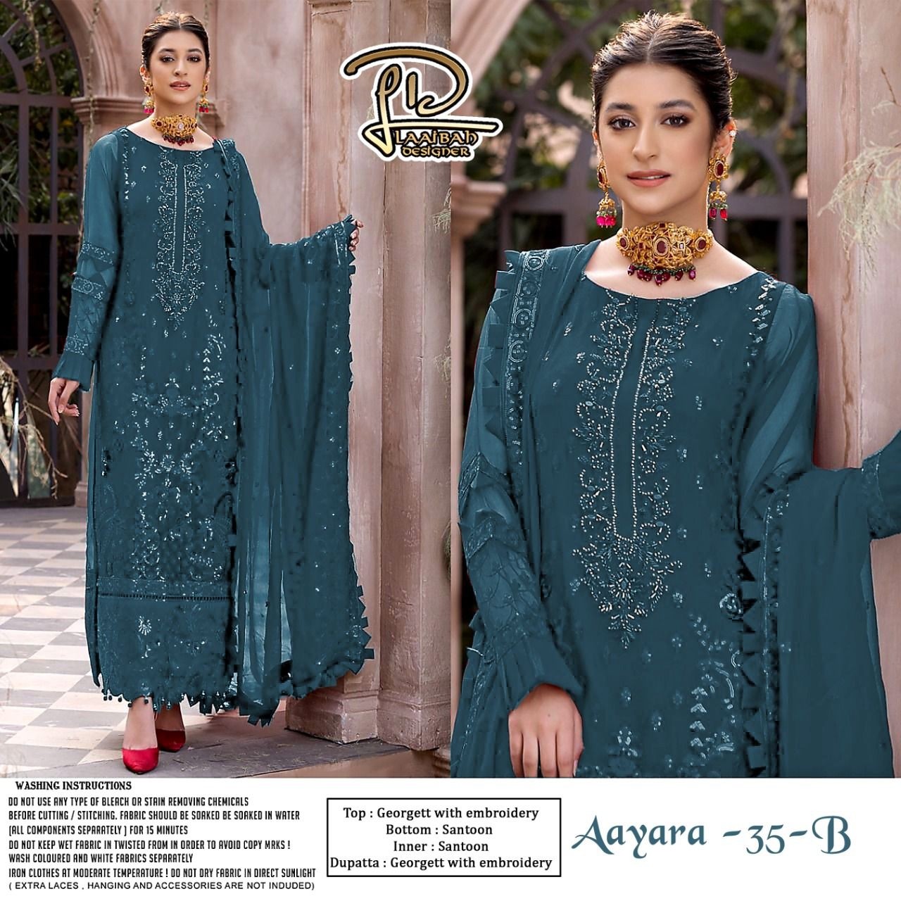 LAAIBAH DESIGNER AAYARA 35 B SALWAR SUITS WHOLESALER INDIA