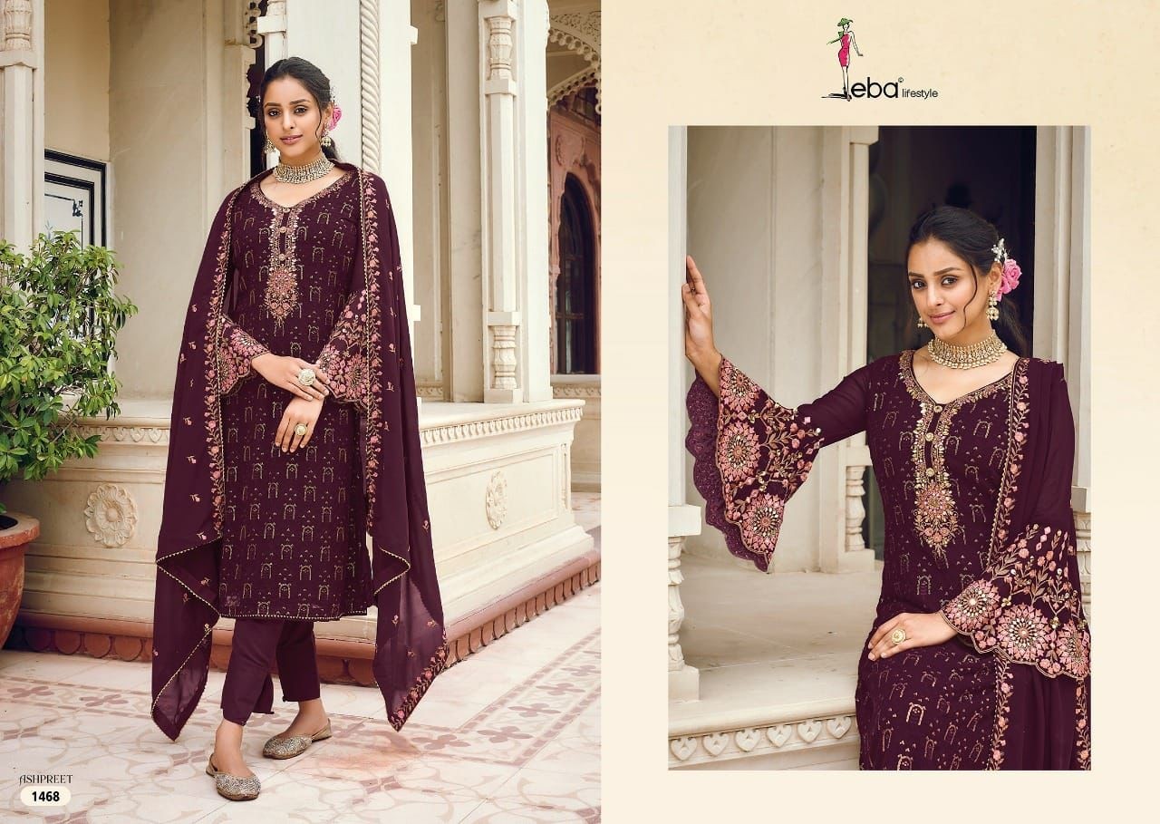 EBA LIFESTYLE 1468 ASHPREET 7 PAKISTANI SUITS DEALER SINGLE