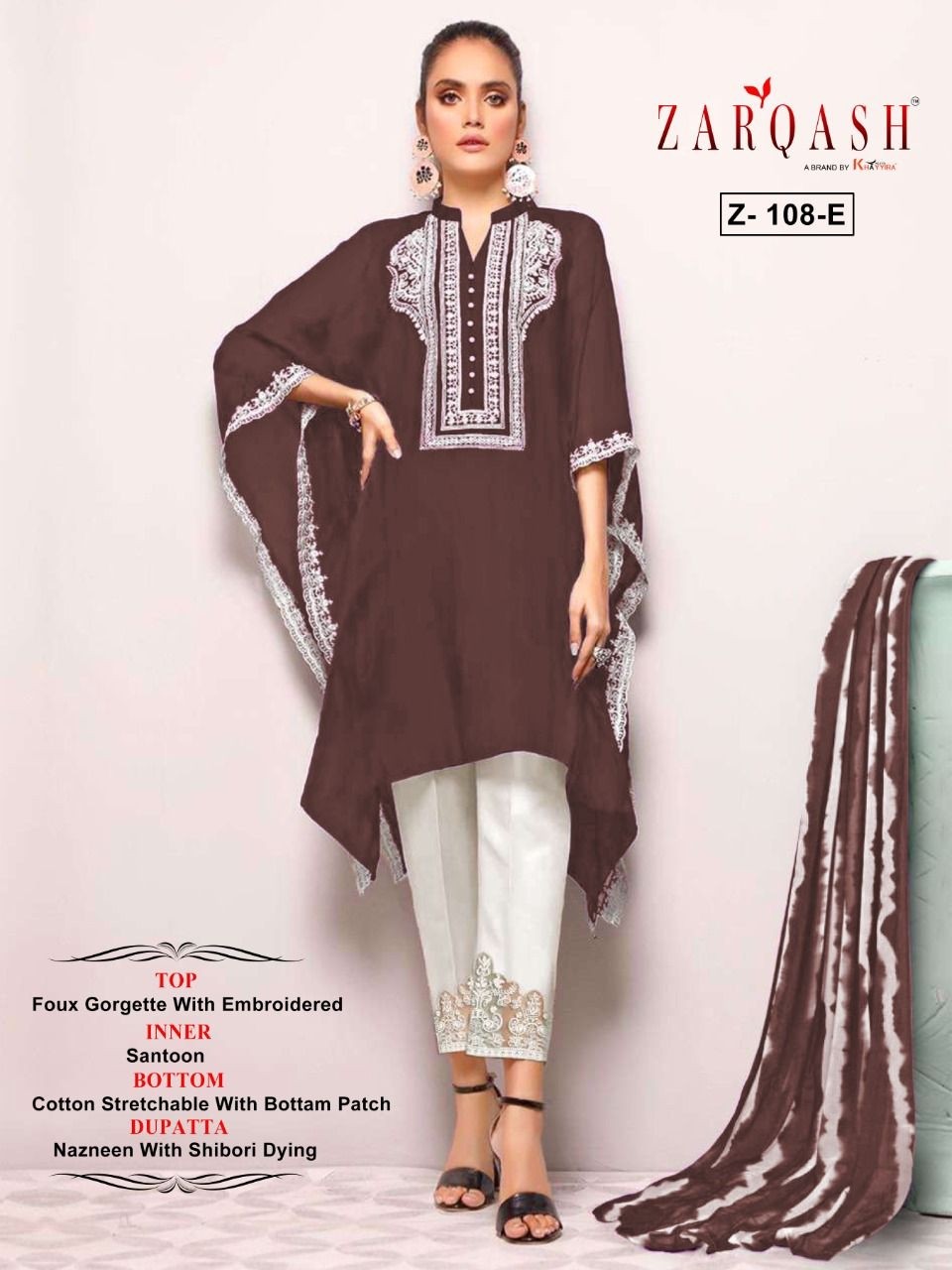 ZARQASH 108 A TO 108 H LATEST PAKISTANI KURTIS SINGLE PIECE