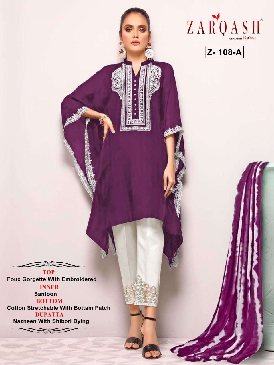 ZARQASH 108 A TO 108 H LATEST PAKISTANI KURTIS SINGLE PIECE
