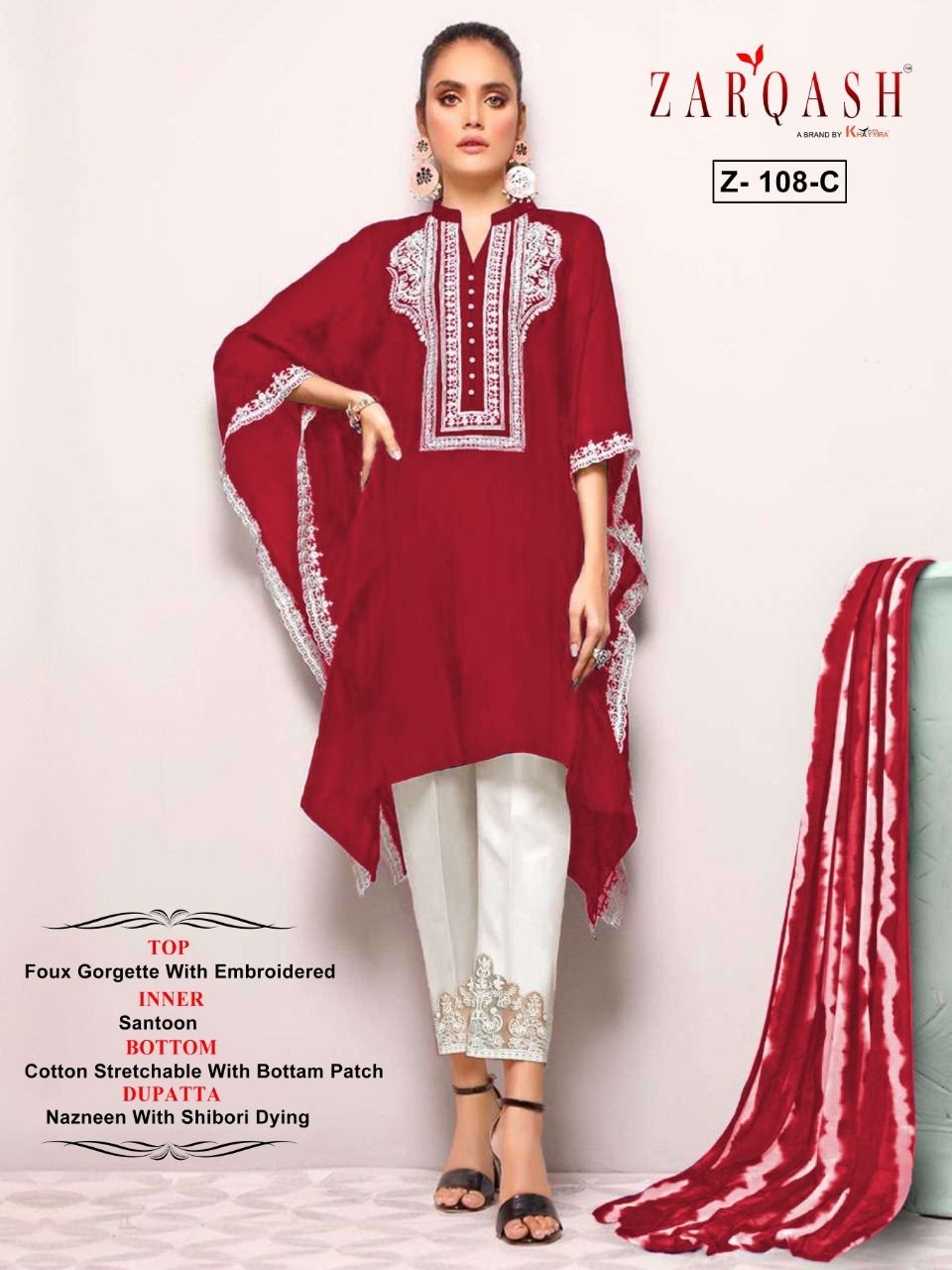 ZARQASH 108 A TO 108 H LATEST PAKISTANI KURTIS SINGLE PIECE