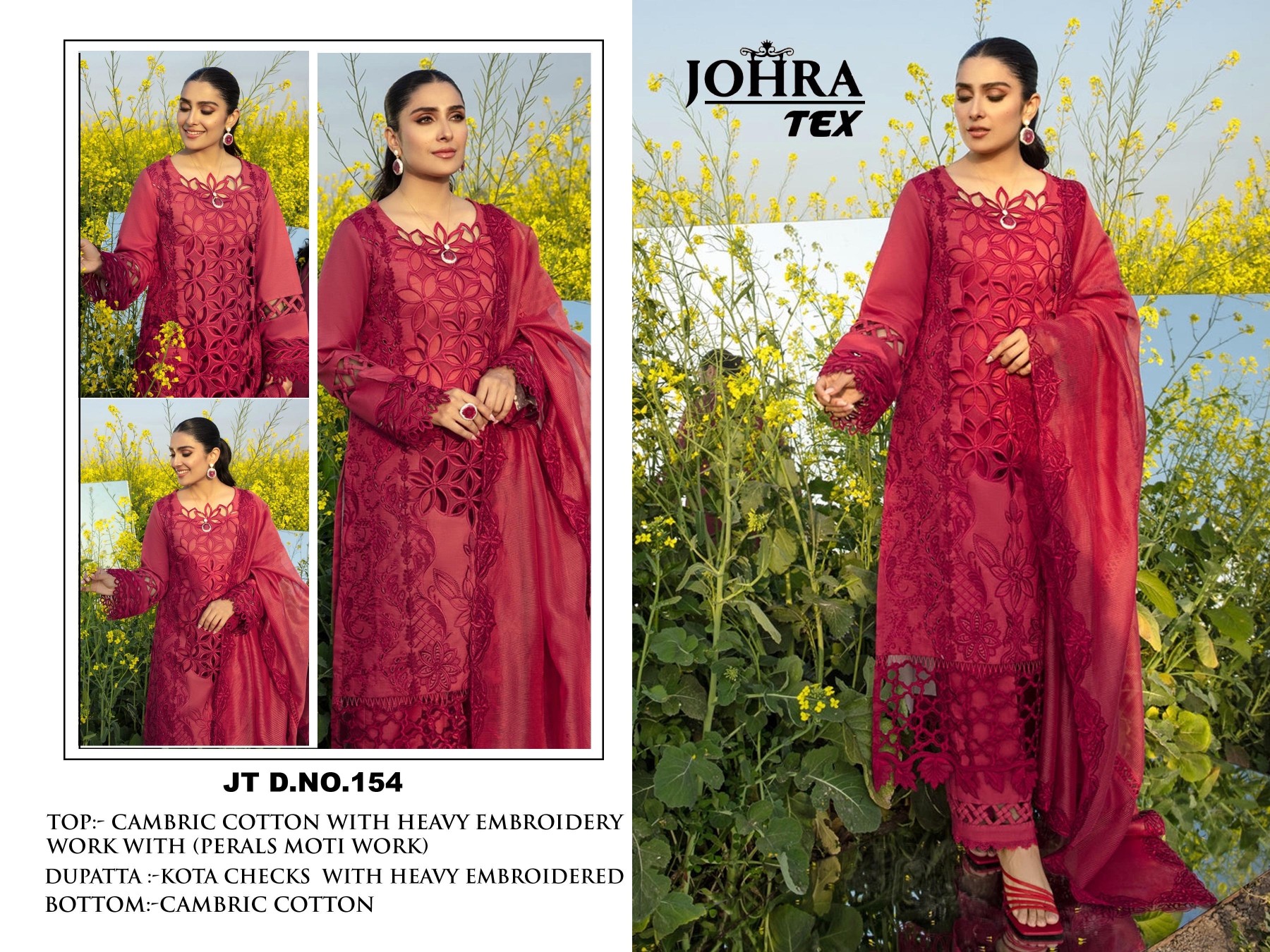 JOHRA TEX JT 154 LATEST DESIGN PAKISTANI SUITS