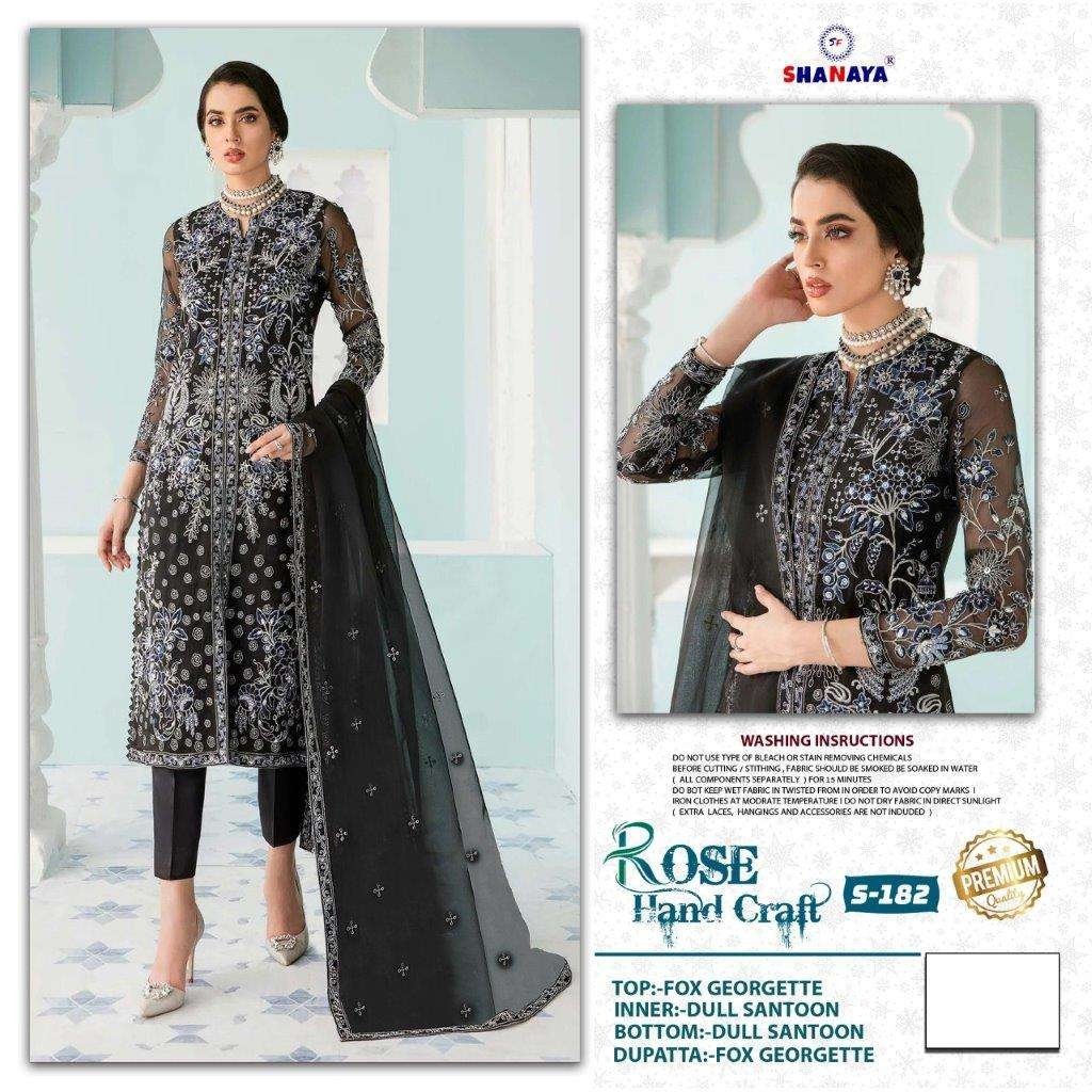 SHANAYA ROSE HAND CRAFT 182 PAKISTANI SUITS DEALER