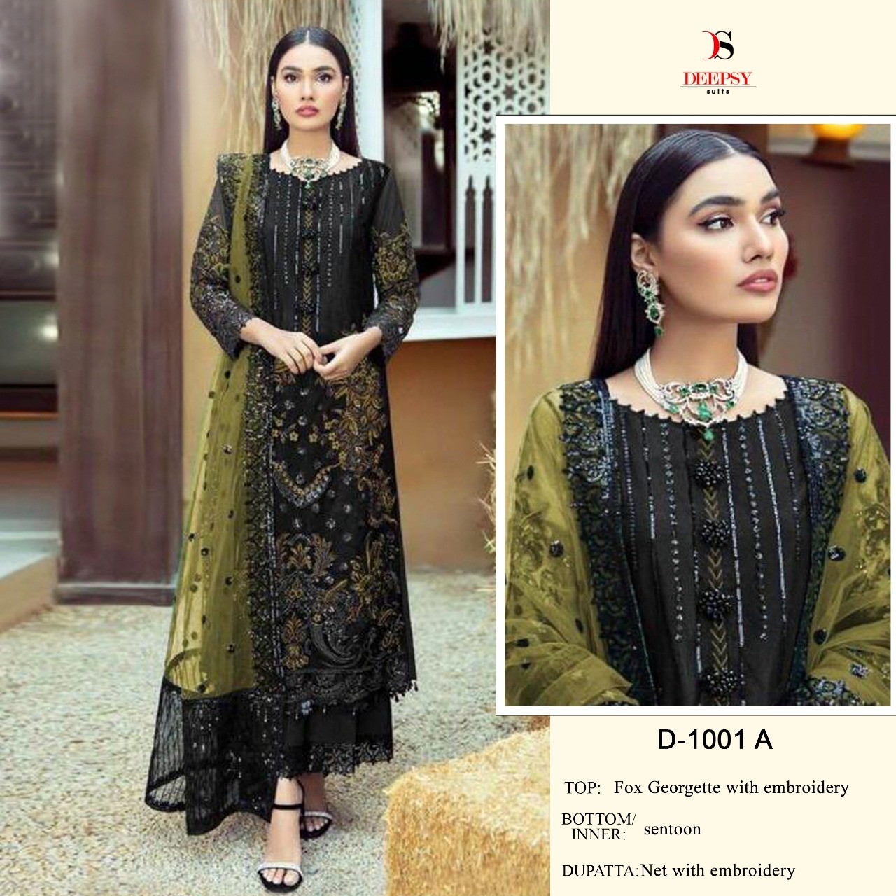 DEEPSY SUITS D 1001 A PAKISTANI SALWAR SUITS WHOLESALE