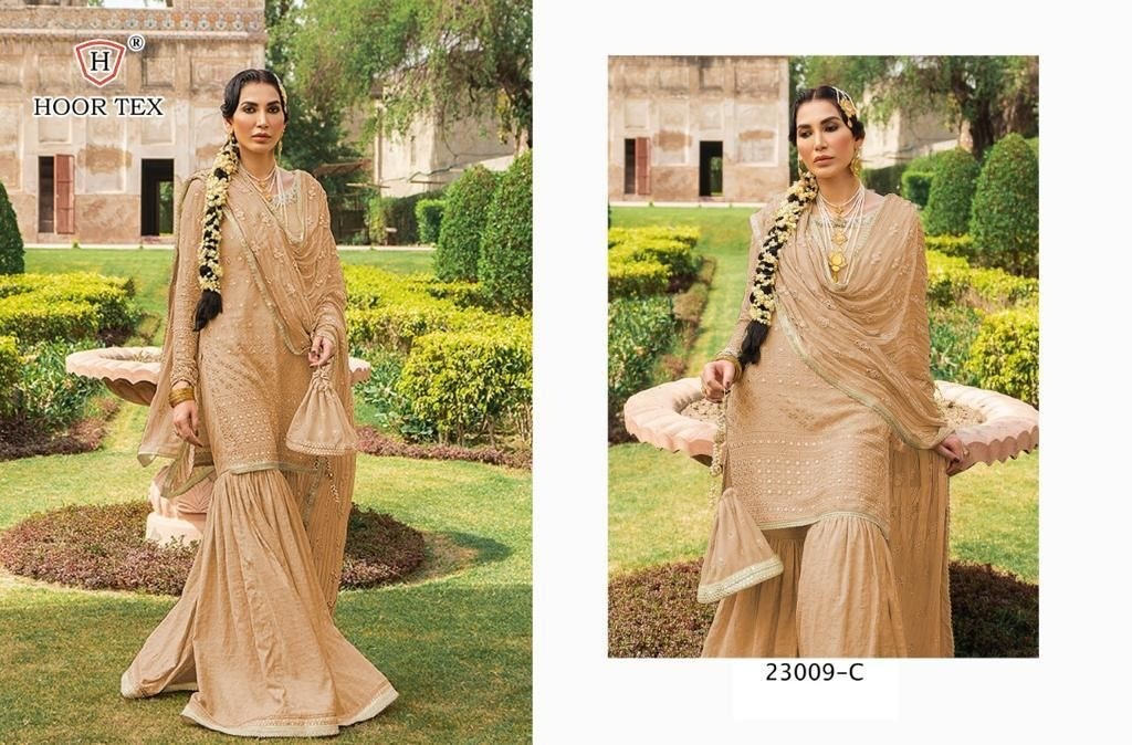 HOOR TEX 23009 C PAKISTANI SUITS WHOLESALER IN SURAT