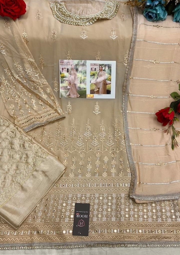 HOOR TEX 23009 C PAKISTANI SUITS WHOLESALER IN SURAT