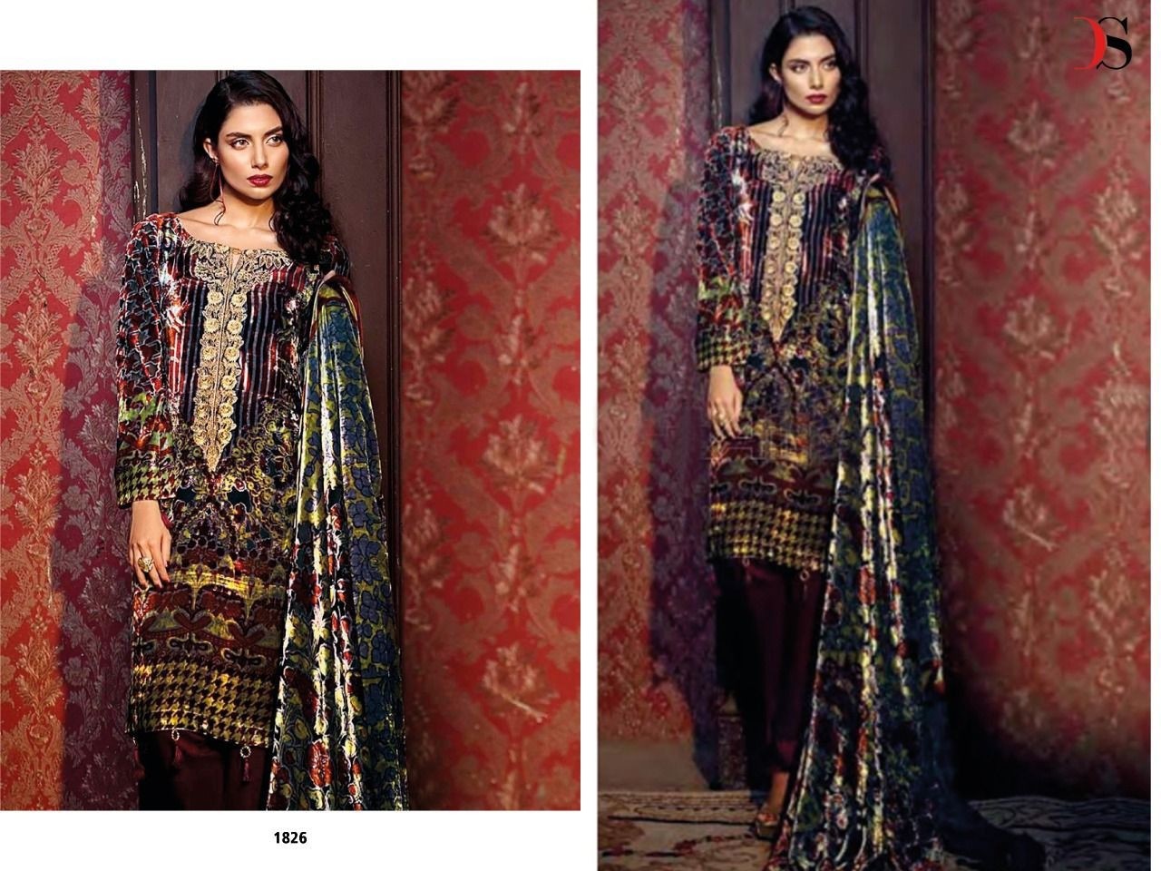 DEEPSY SUITS WINTER VELVET 1566 PAKISTANI SUITS WHOLESALE SURAT