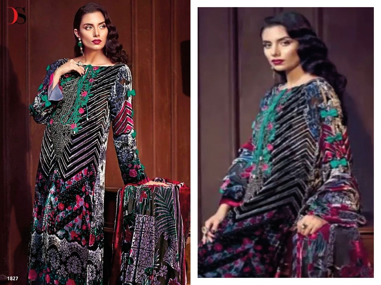 DEEPSY SUITS WINTER VELVET 1567 PAKISTANI SUITS WHOLESALE INDIA