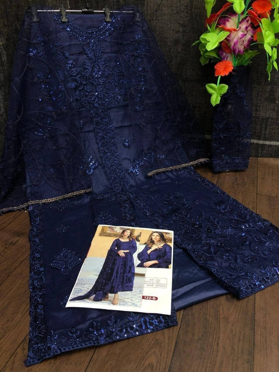 KALEESHA FASHION KF 122 B PAKISATANI SUITS DEALER