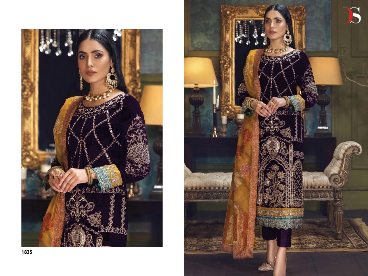 DEEPSY SUITS ANAYA 2 VELVET 1831 TO 1836 PAKISTANI SUITS SINGLE
