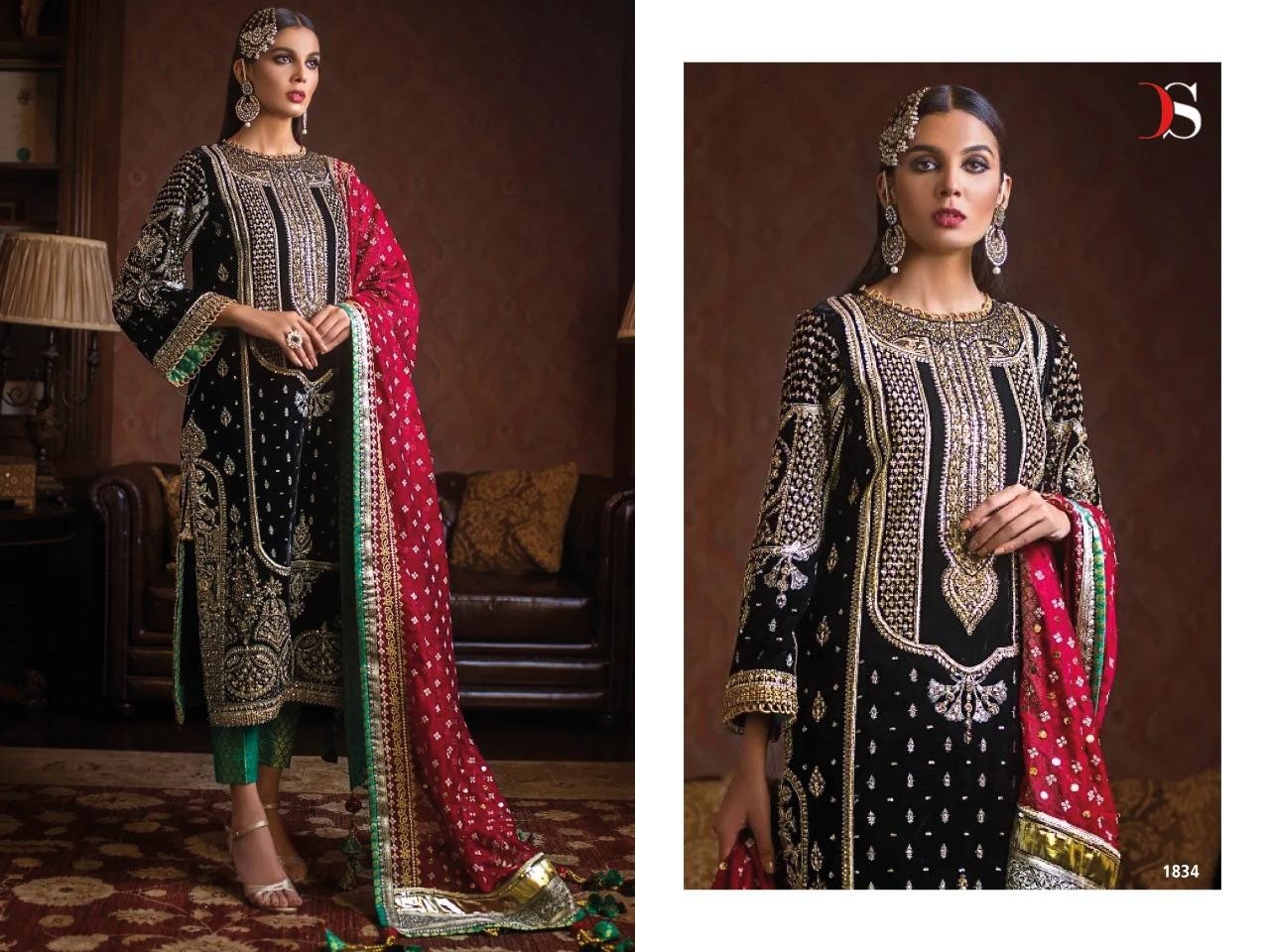 DEEPSY SUITS ANAYA 2 VELVET 1831 TO 1836 PAKISTANI SUITS SINGLE