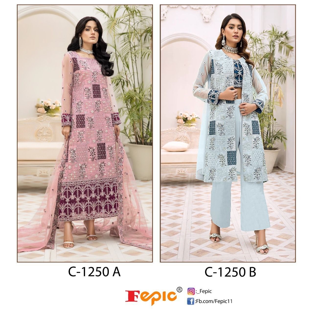 FEPIC ROSEMEEN C 1250 A PAKISTANI SUITS WITH PRICE