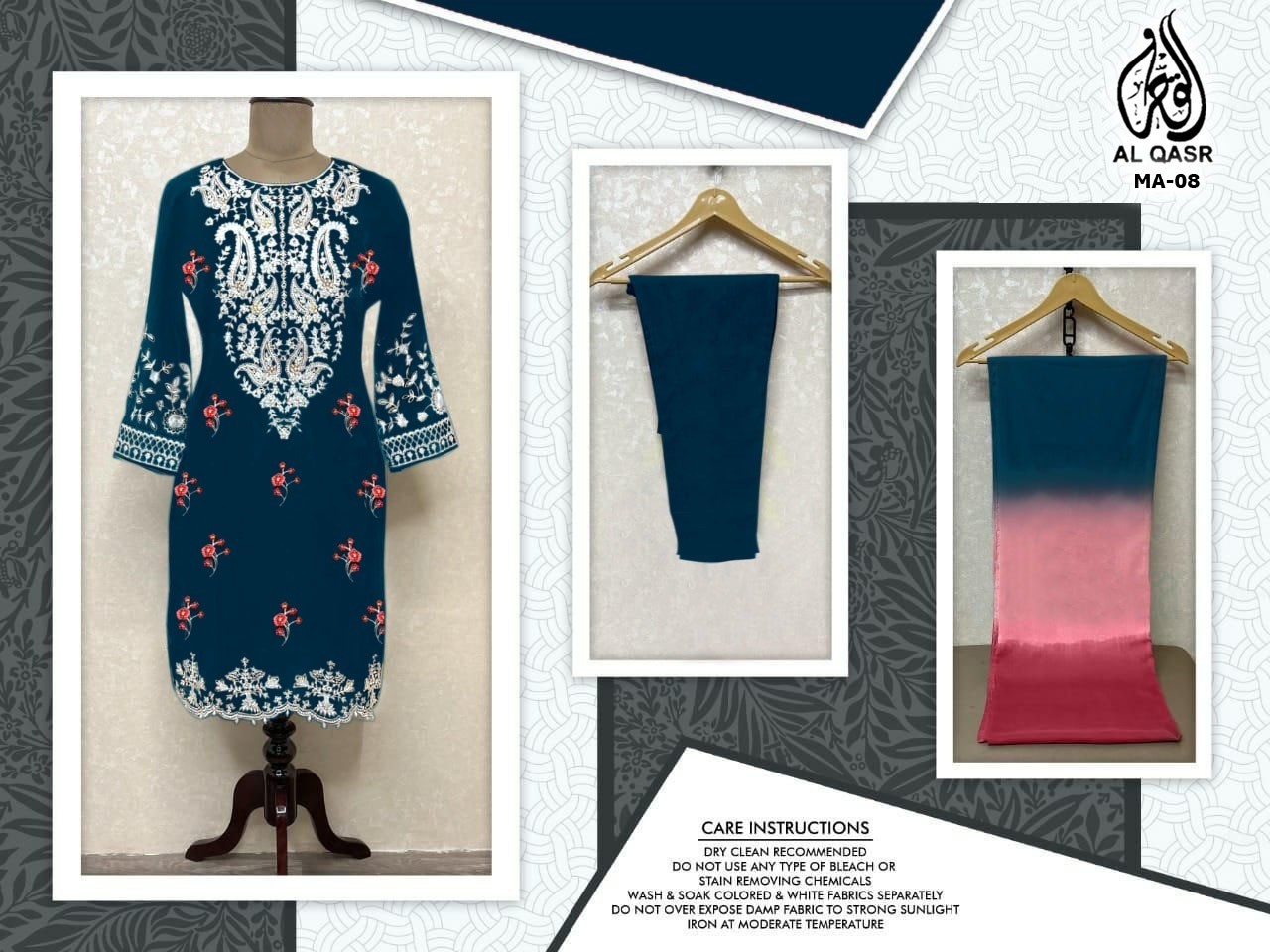 AL QASR M 08 LATEST PAKISTANI KURTIS SINGLE PIECE