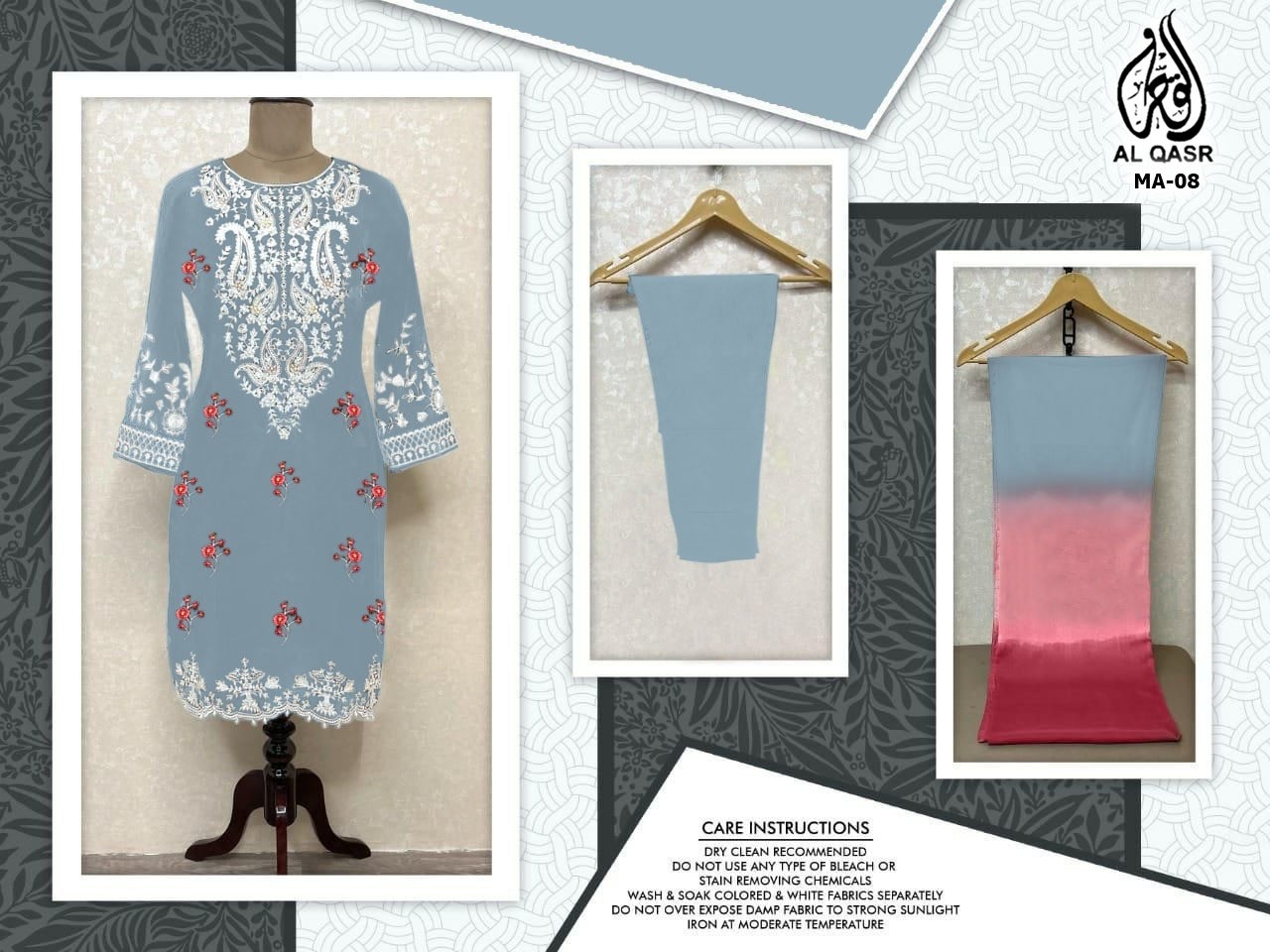 AL QASR M 08 LATEST PAKISTANI KURTIS SINGLE PIECE
