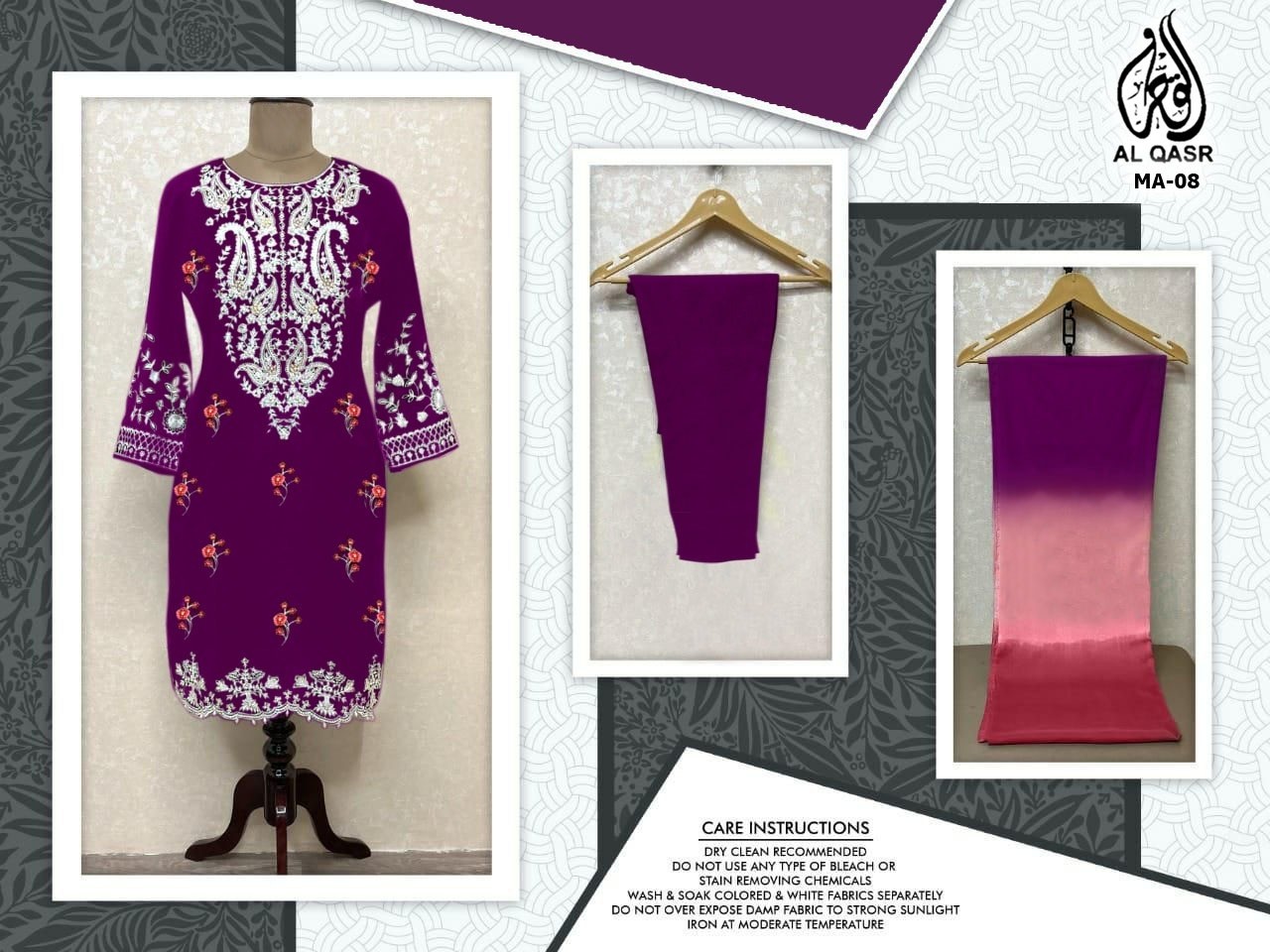 AL QASR M 08 LATEST PAKISTANI KURTIS SINGLE PIECE