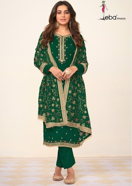 EBA LIFESTYLE 1501 CHAKORI VOL 2 GREEN SALWAR SUITS WITH PRICE