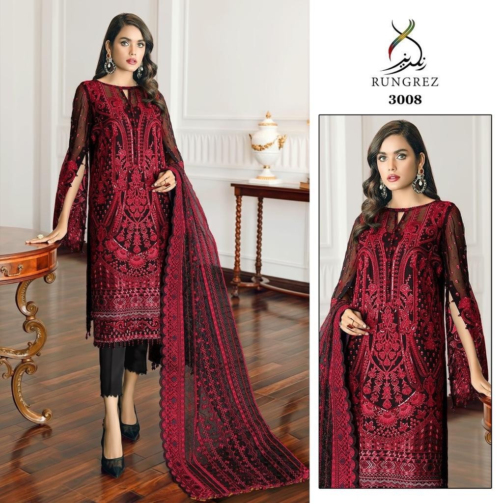 RUNGREZ 3008 HIT DESIGNER PAKISTANI SUITS