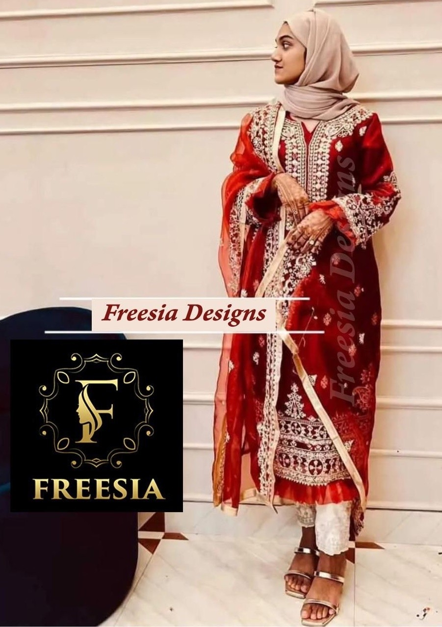 FREESIA DESIGNS SADABAHAR SERIES 2 RANI PINK PAKISTANI DRESS