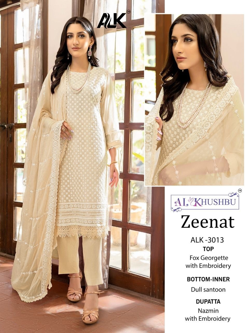 AL KHUSHBU ZEENAT ALK 3012 TO 3016 PAKISTANI SUITS SINGLE PIECE