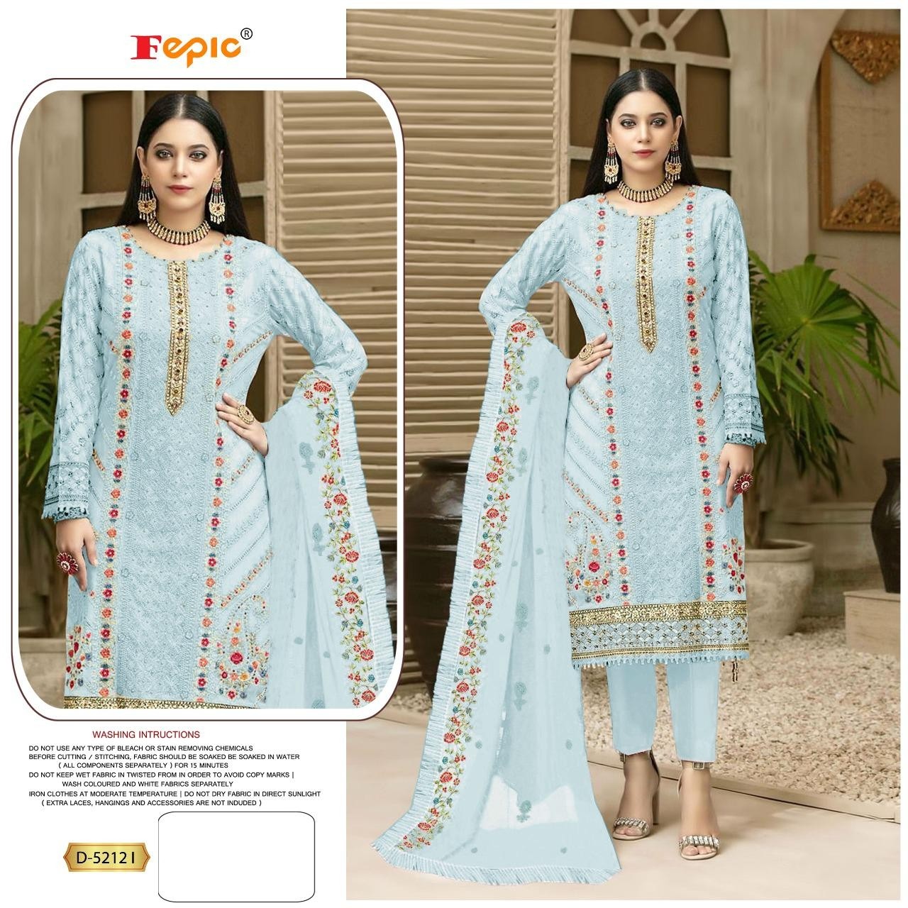 FEPIC ROSEMEEN D 5212 F TO D 5212 I PAKISTANI SUITS IN  INDIA 