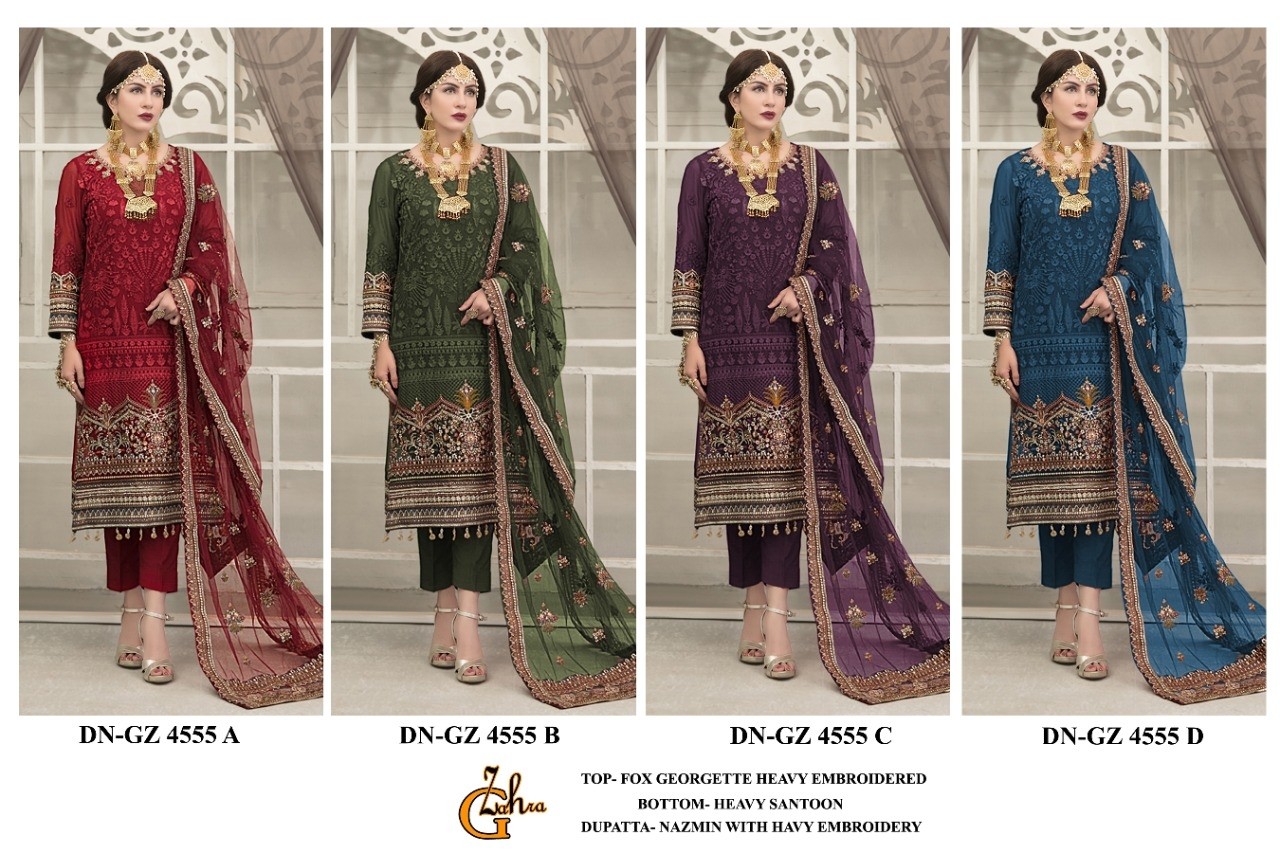 G ZAHRA 4555 D PAKISTANI SUITS SINGLE ONLINE