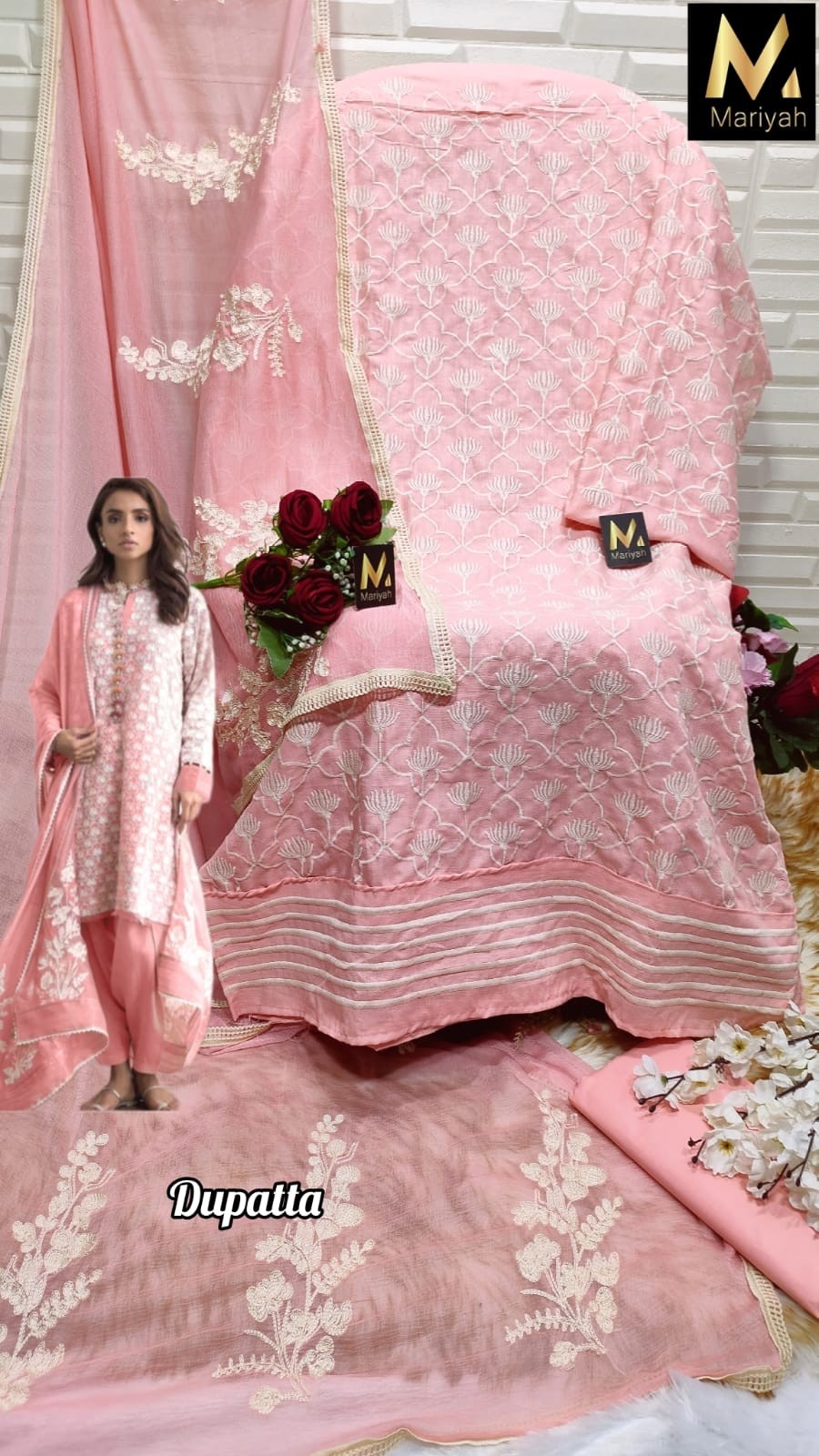 MARIYAH M 157 PNK WHOLESALE PAKISTANI SUITS 