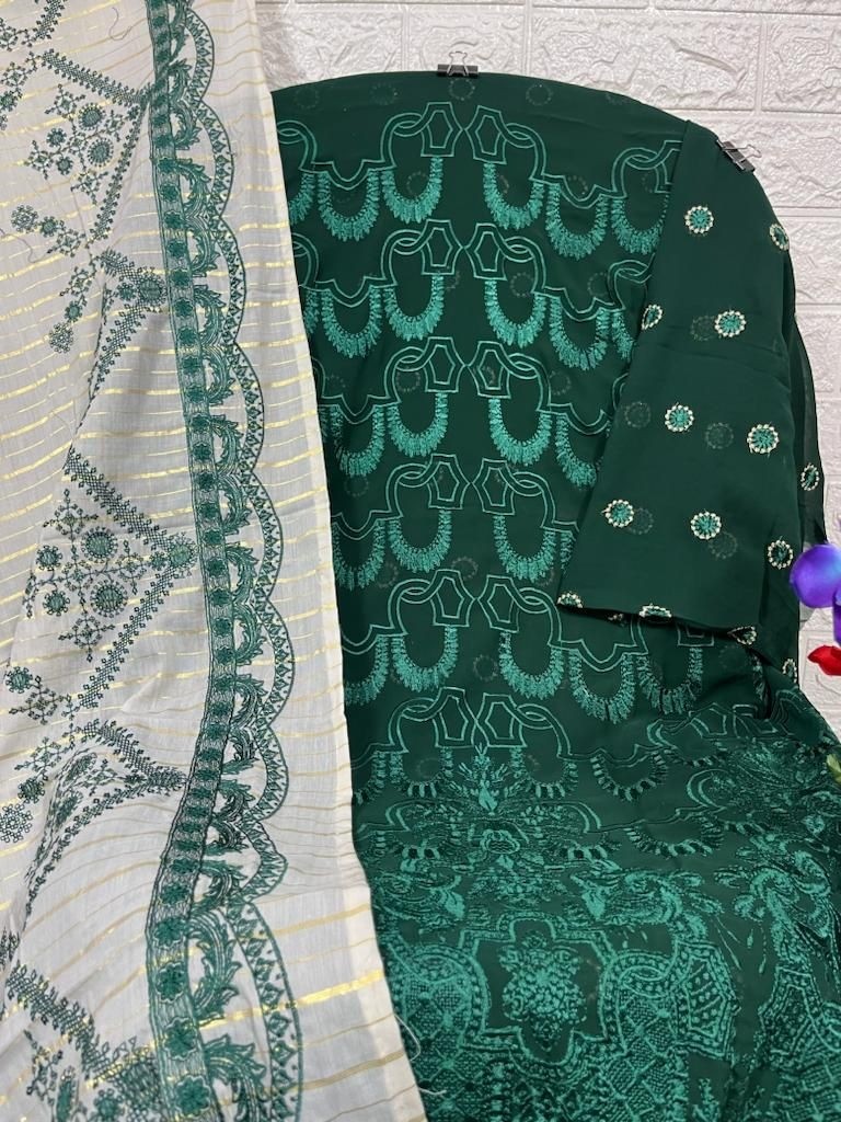 HOOR TEX H 81 GREEN PAKISTANI DRESS BY ONLINE