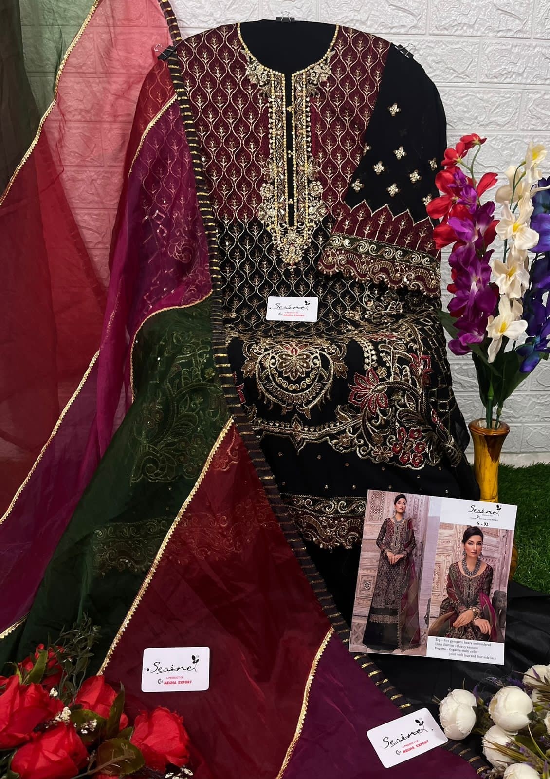 SERINE S 92 PAKISTANI SUITS SINGLE PIECE