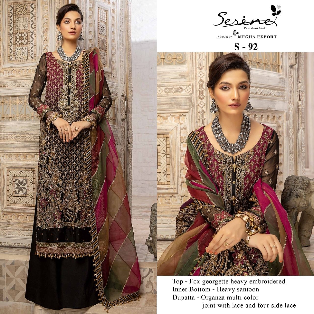 SERINE S 92 PAKISTANI SUITS SINGLE PIECE