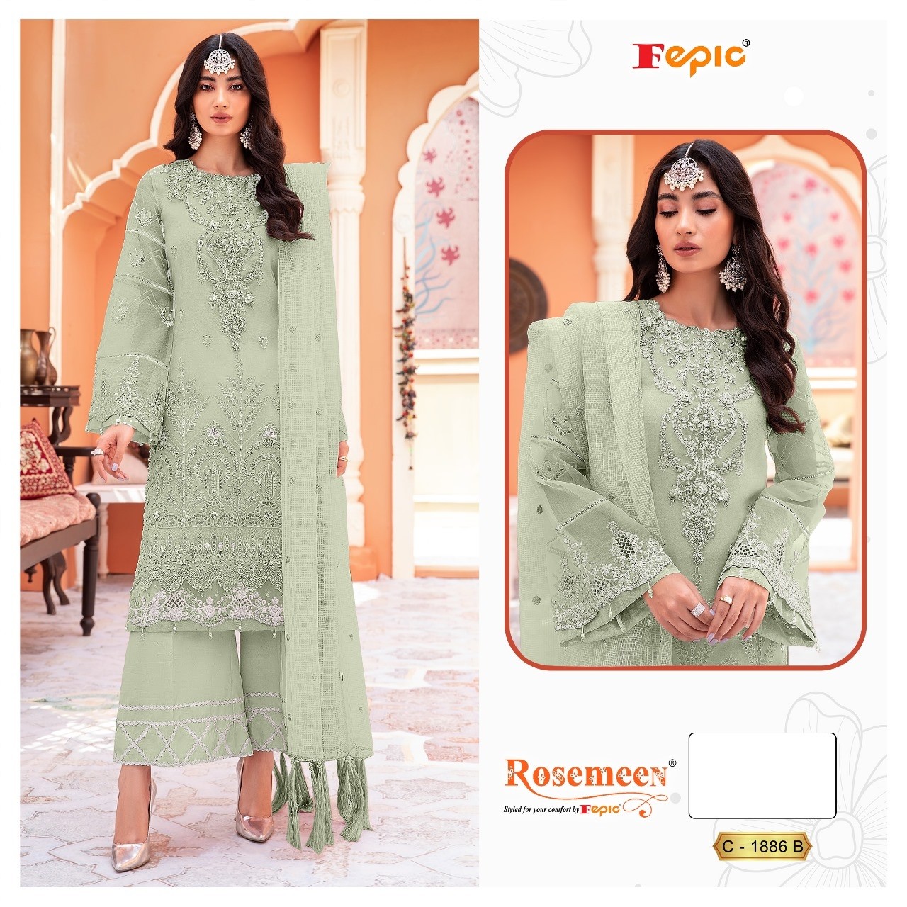 FEPIC ROSEMEEN 1886 PAKISTANI SUITS SINGLE
