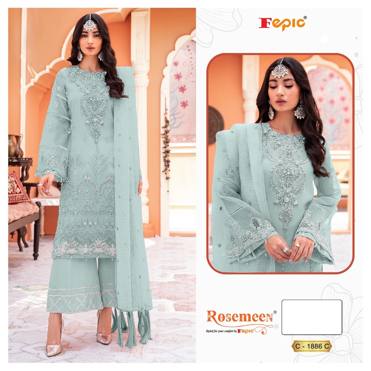 FEPIC ROSEMEEN 1886 PAKISTANI SUITS SINGLE