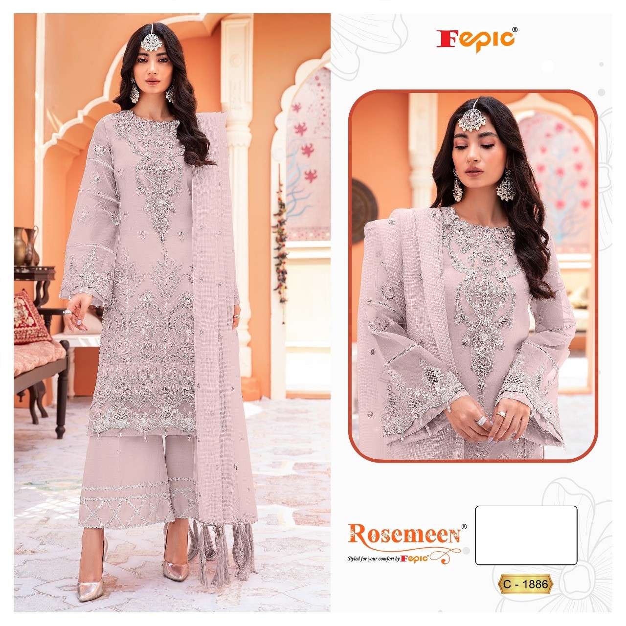 FEPIC ROSEMEEN 1886 PAKISTANI SUITS SINGLE