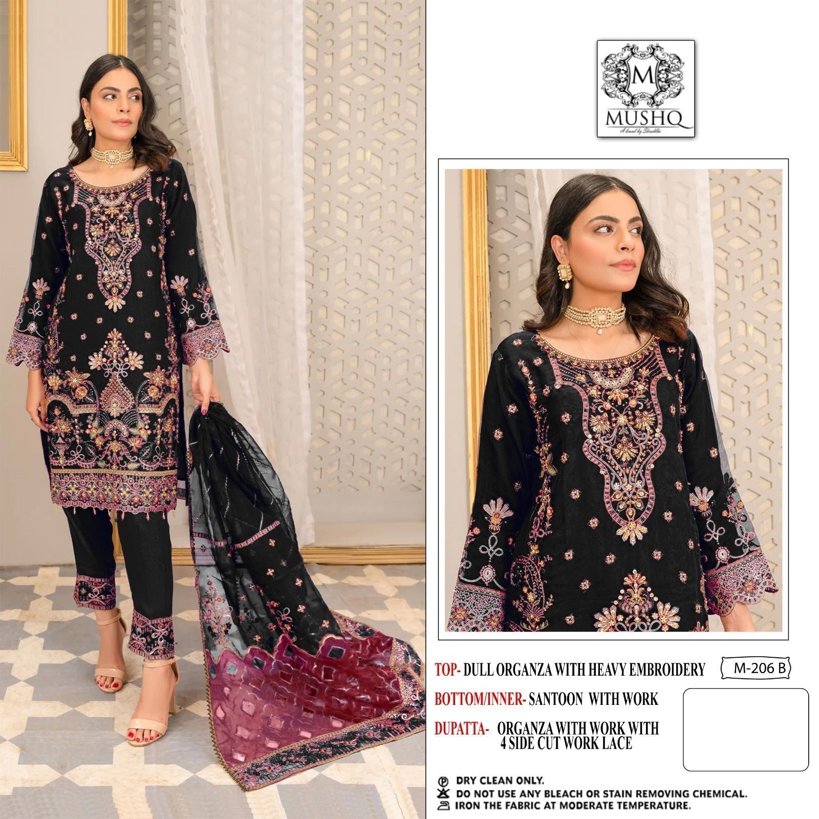 MUSHQ M 206 B SALWAR SUITS WHOLESALER BY SURAT