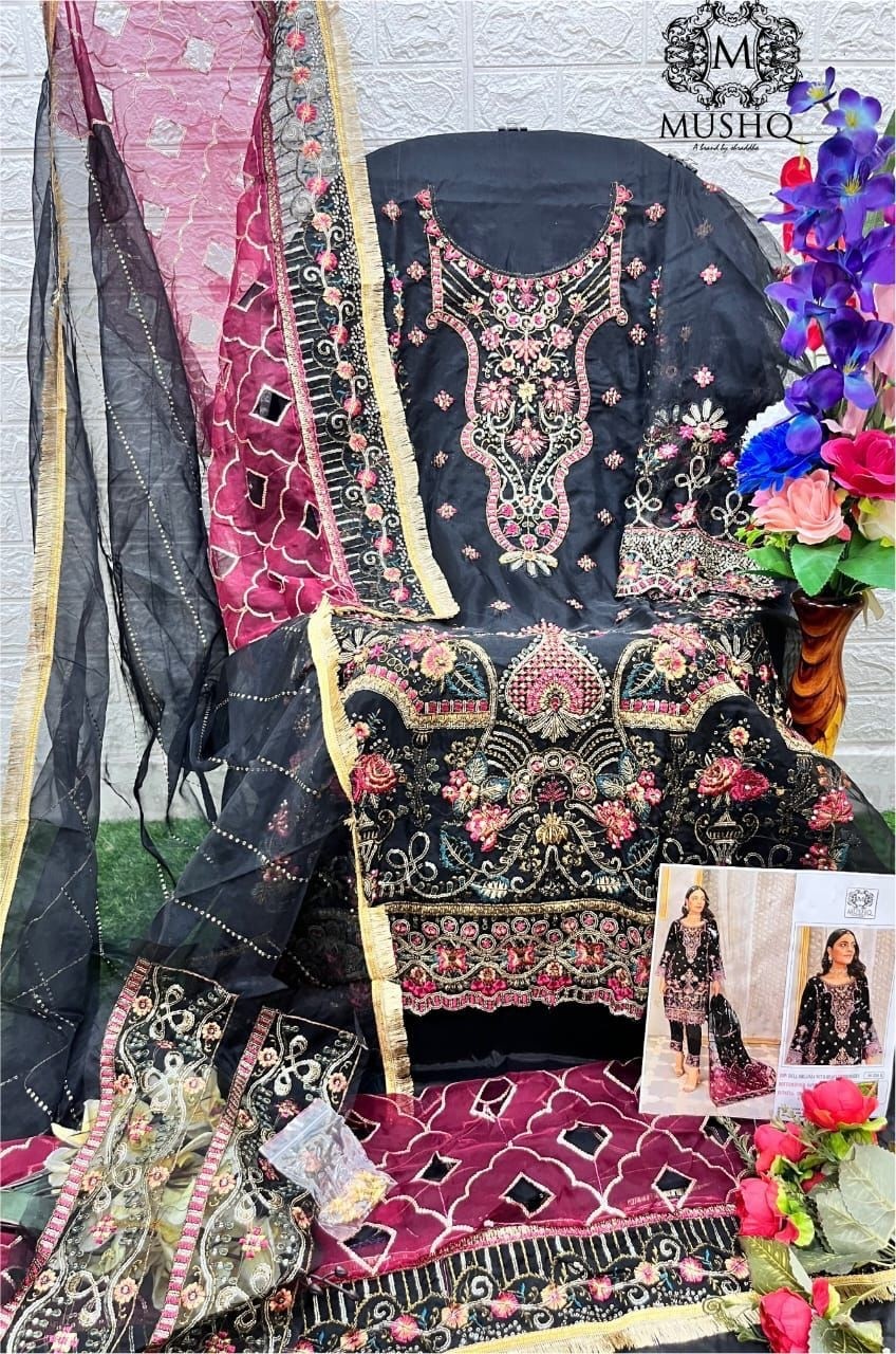 MUSHQ M 206 B SALWAR SUITS WHOLESALER BY SURAT