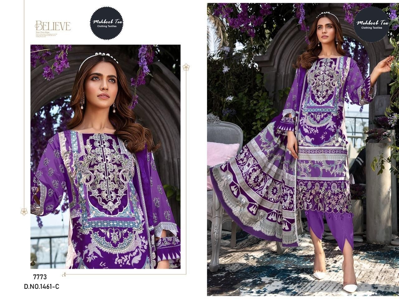 MEHBOOB TEX 1461 C PAKISTANI COTTON SUITS 